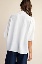 White Dolman Sleeve Top
