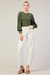 Cream Faux Suede Pants