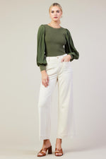 Cream Faux Suede Pants