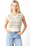 Pink/Green Sweater Vest