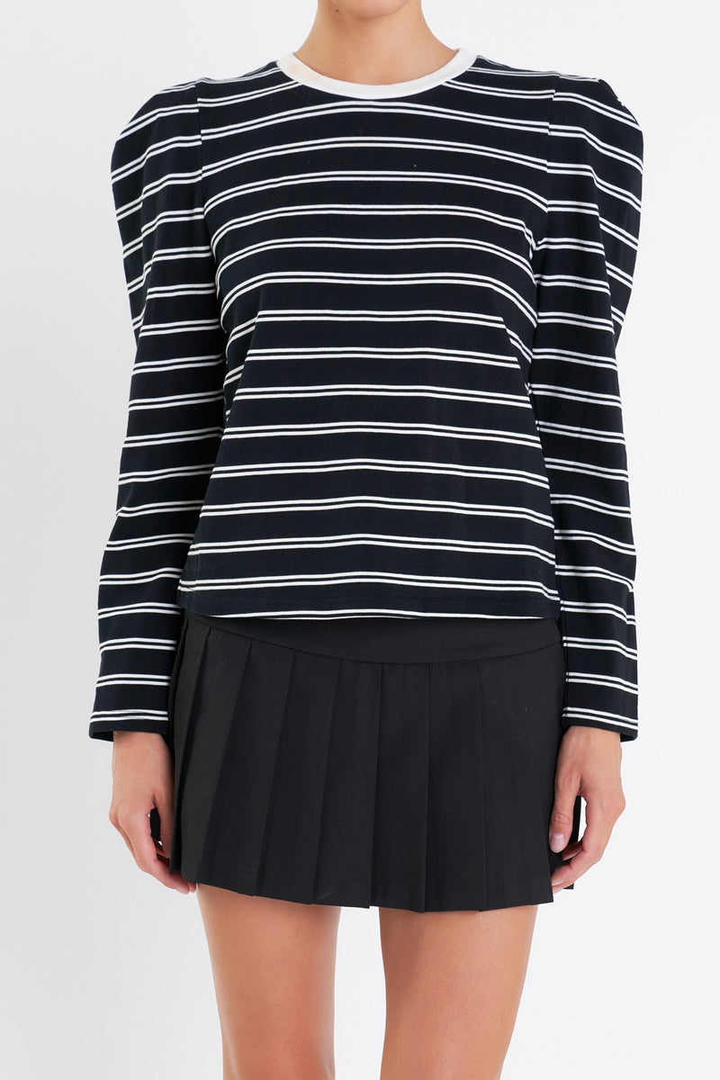 Black/White Stripe Top