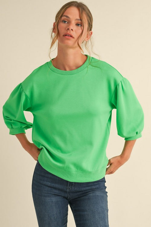 3/4 Sleeve Sweatshirt