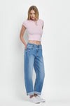 Cuffed Barrel Jeans