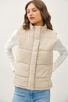 Beige Puffer Vest