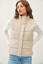 Beige Puffer Vest
