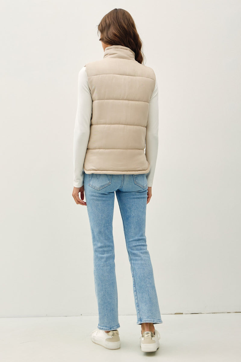 Beige Puffer Vest