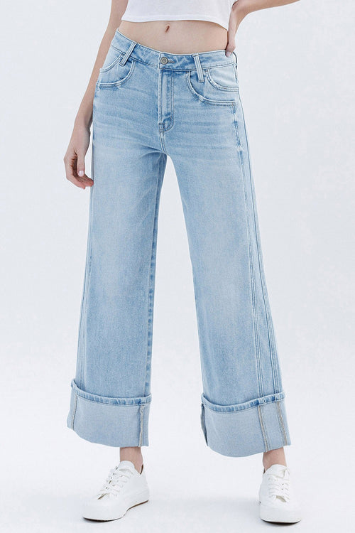 HR Light Wash Cuffed Denim