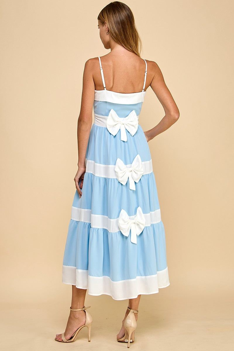 Blue/White Tiered Dress