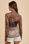 Leopard Mesh Top