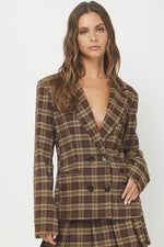 Brown Plaid Blazer