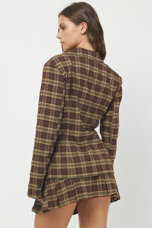 Brown Plaid Blazer