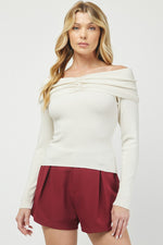 Cream Off the Shoulder Top