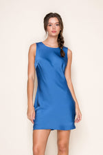 Drape Back Satin Dress