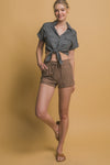 Linen Drawstring Shorts