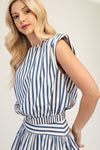 Blue/White Stripe Top