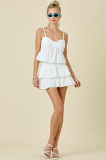 White Poplin Skort