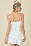 White Poplin Skort