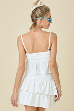 White Poplin Skort