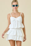 White Poplin Skort