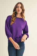 Purple 3/4 Sleeve Top