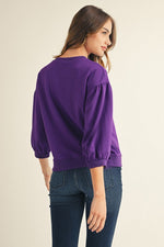 Purple 3/4 Sleeve Top