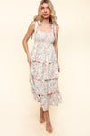 Blush Floral Midi Dress