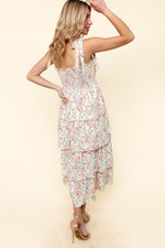 Blush Floral Midi Dress