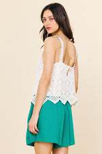Diamond Pattern Crochet Top