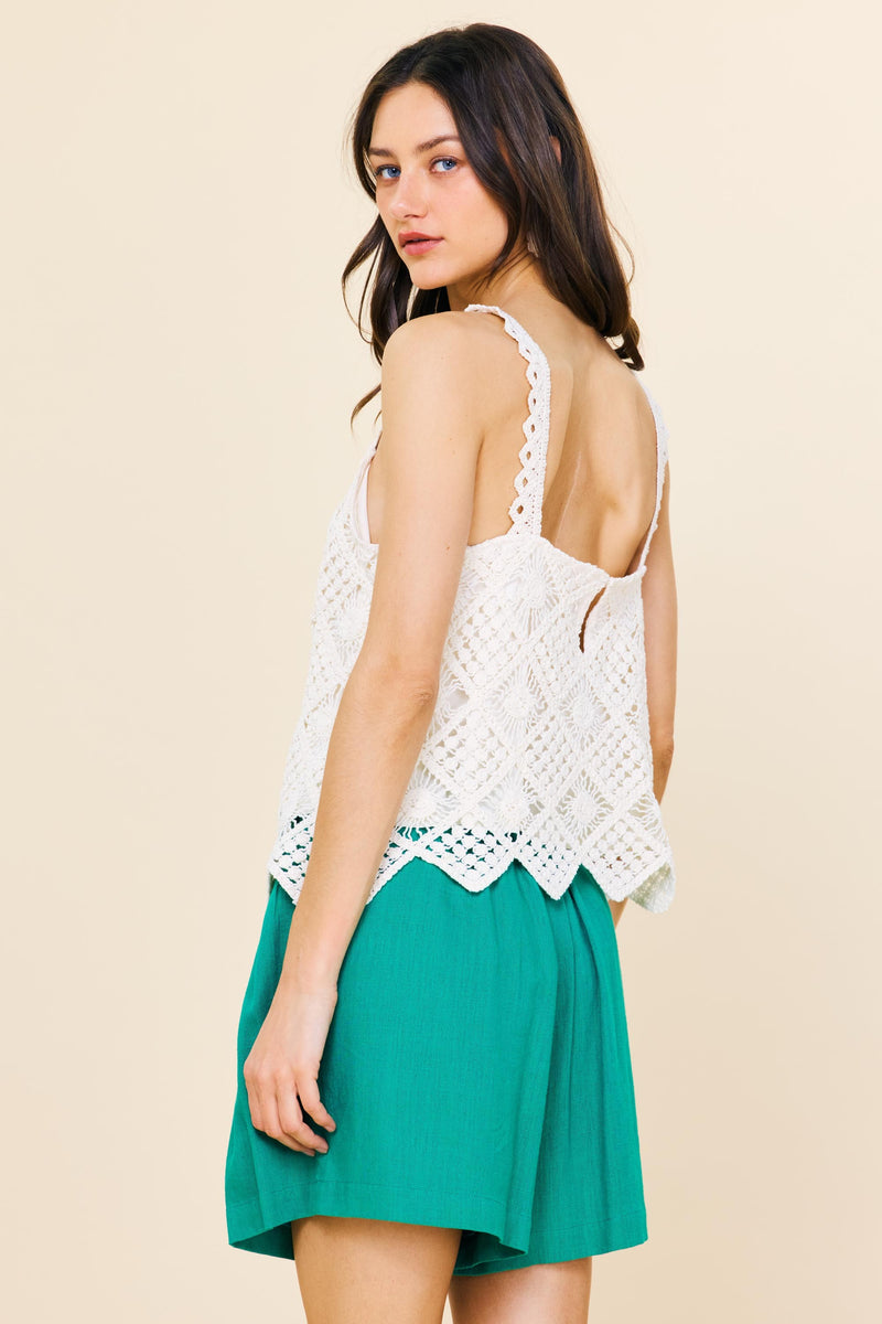 Diamond Pattern Crochet Top