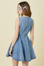 Fit & Flare Denim Dress