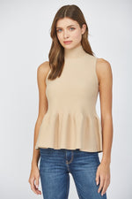 Latte Mock Neck Top