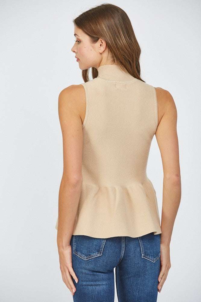 Latte Mock Neck Top
