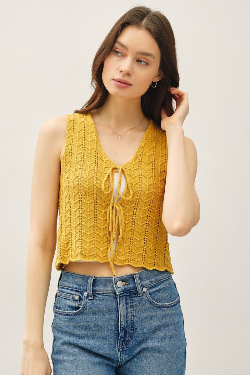 Knit Vest w/Ties