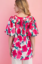 Floral V-Neck Top
