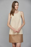 Ecru/Latte Suede Dress
