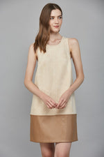 Ecru/Latte Suede Dress