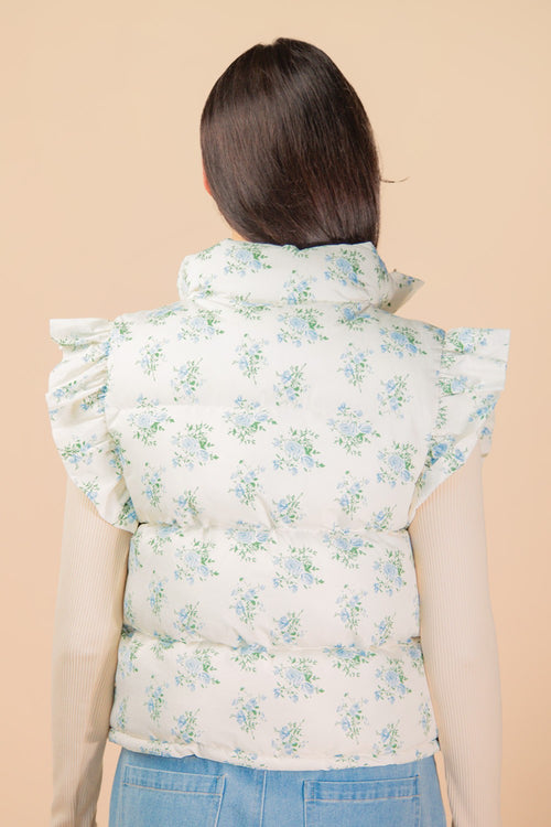 Floral Puffer Vest