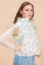 Floral Puffer Vest