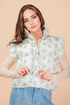 Floral Puffer Vest