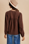 Brown Babydoll Top