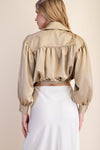 Tie Front Collared Shirt