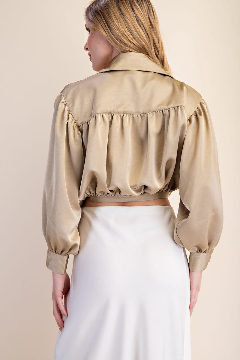 Tie Front Collared Shirt