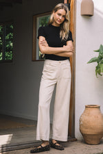 Cream Faux Suede Pants