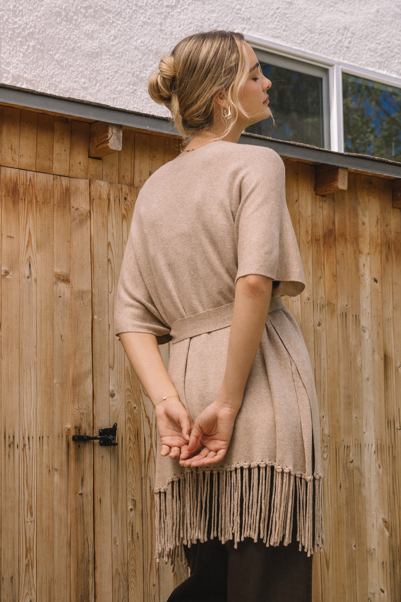 Fringe Tied Cardigan
