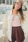 Floral Patch Print Jacket