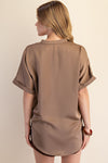 Mocha Satin Top
