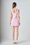 Pink Sequin Trim Dress