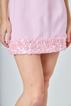 Pink Sequin Trim Dress