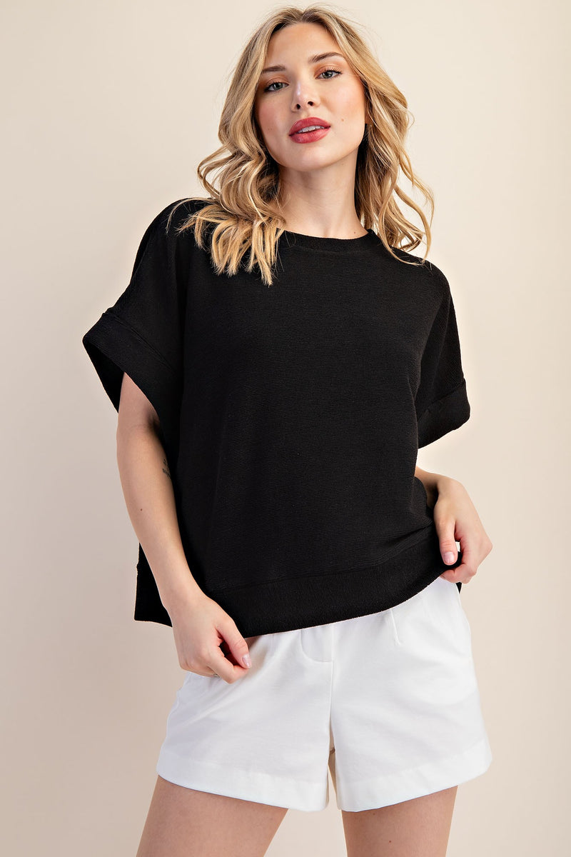 Dolman Sleeve Solid Top