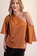 One Shoulder Cape Top